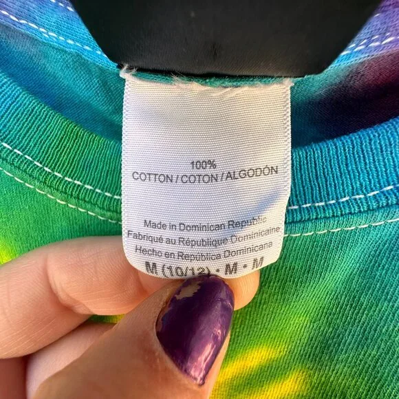 Santa Cruz Kids Tie-Dye T-Shirt Medium 10-12 100% Cotton Short Sleeve Colorful D - Picture 3 of 13